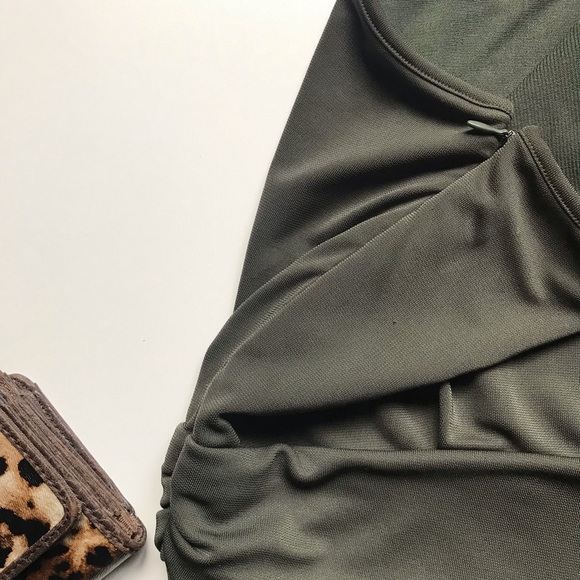 Vince Camuto Olive Green One-Shoulder Dress - Picture 7 of 8